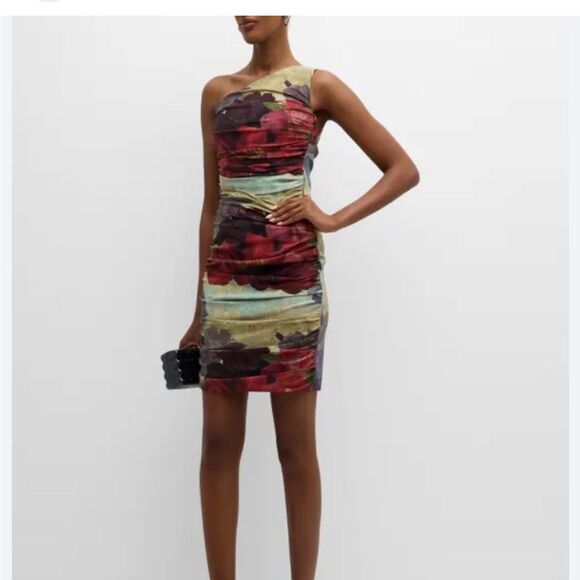 Chiara Boni La Petite Adad One-Shoulder
Floral-Print Mini Dress 14 NWT $890 - Picture 2 of 6